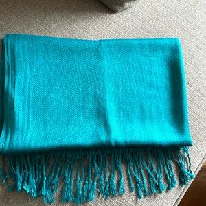 Teal colored scarf